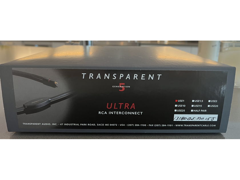 Transparent Audio Ultra Interconnect Gen 5 RCA
