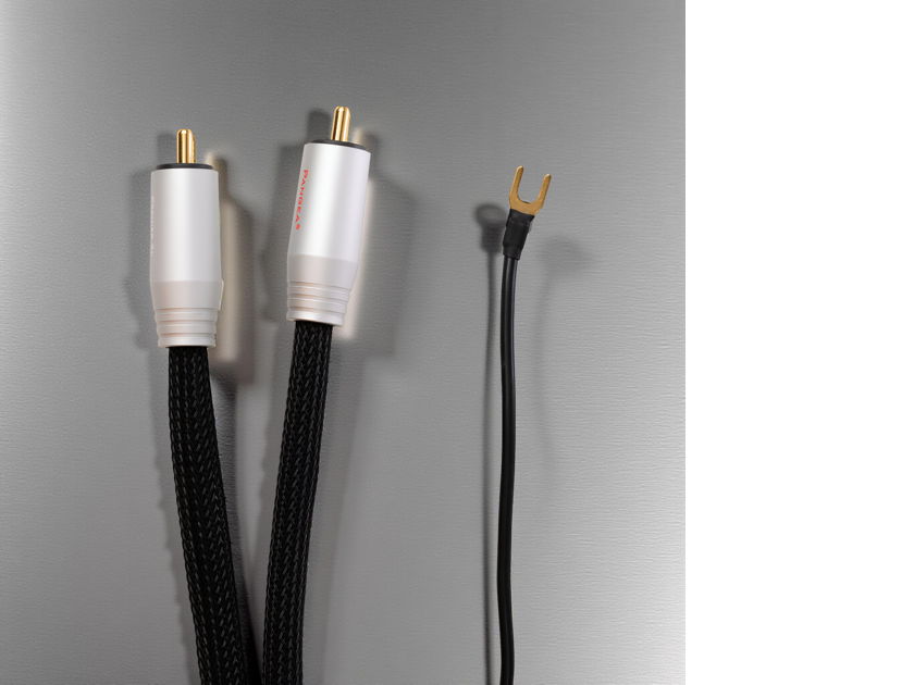 PANGEA AUDIO PREMIER XL TURNTABLE CABLE with Cardas Grade-One Copper - 1.25 METER - RCA TO RCA