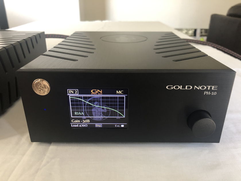 Gold Note PH10 Phono preamp and PSU-10 power supply unit, black, Excellent