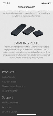 Harmonic Resolution Systems Damping Plate MKII Black