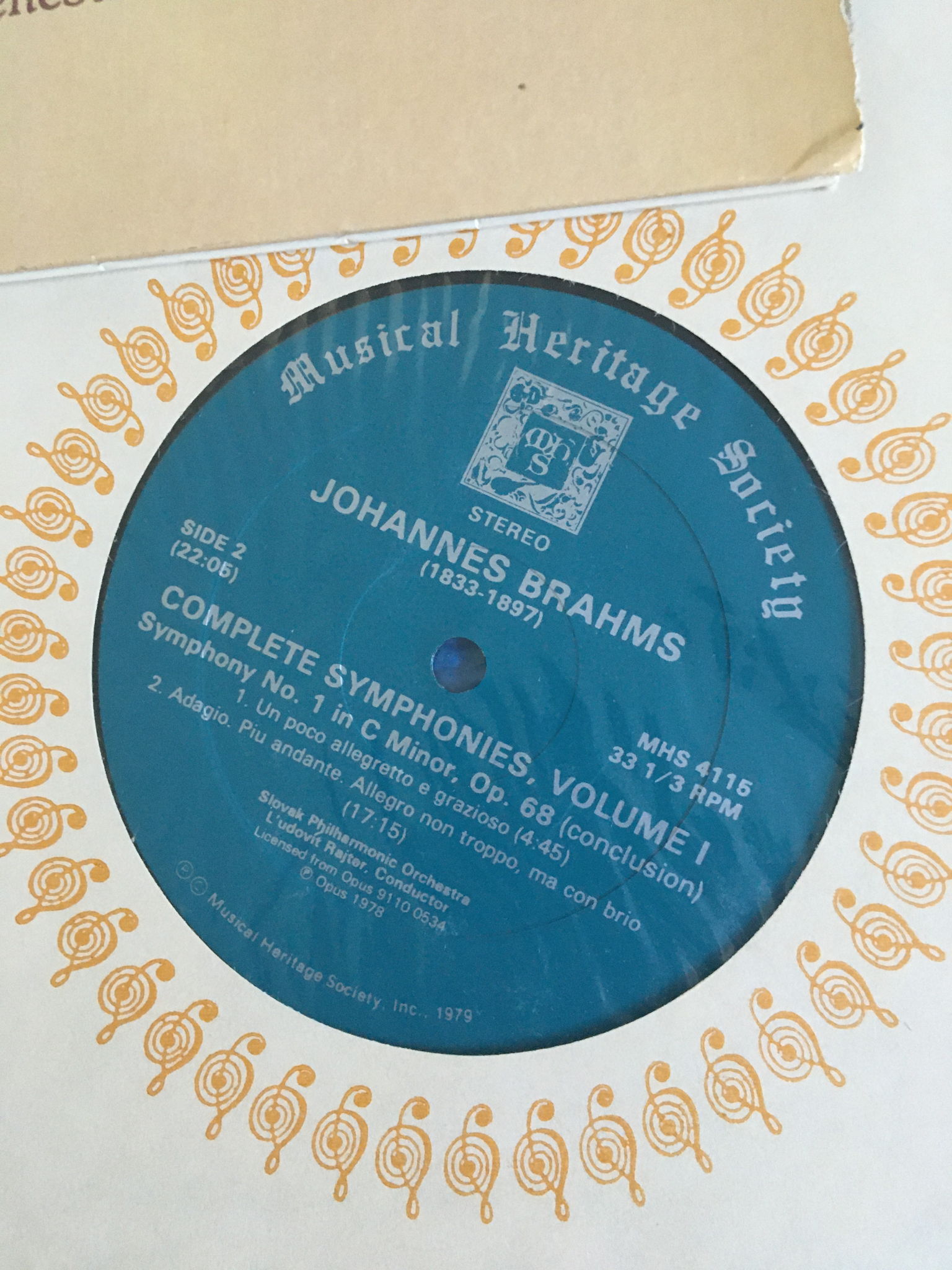 MHS Musical Heritage Society Johannes Brahms  Complete ... 9