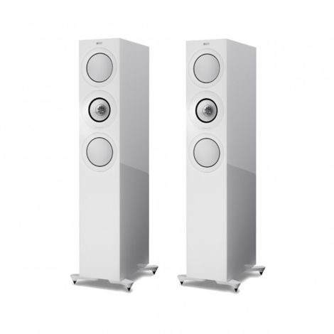 KEF R7 Floorstanding Speakers; White Pair (New) (44067)