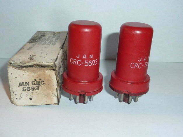 1958 RCA 5693 6SJ7 6SJ7GT Red Tubes, Matched Pair, Test...