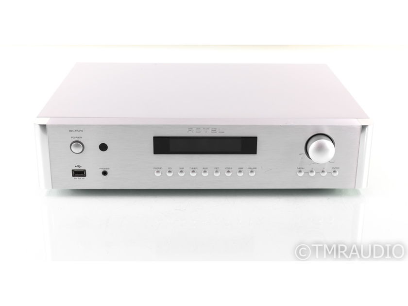Rotel RC-1570 Stereo Preamplifier; MM Phono; RC1570; Silver; Remote (28751)