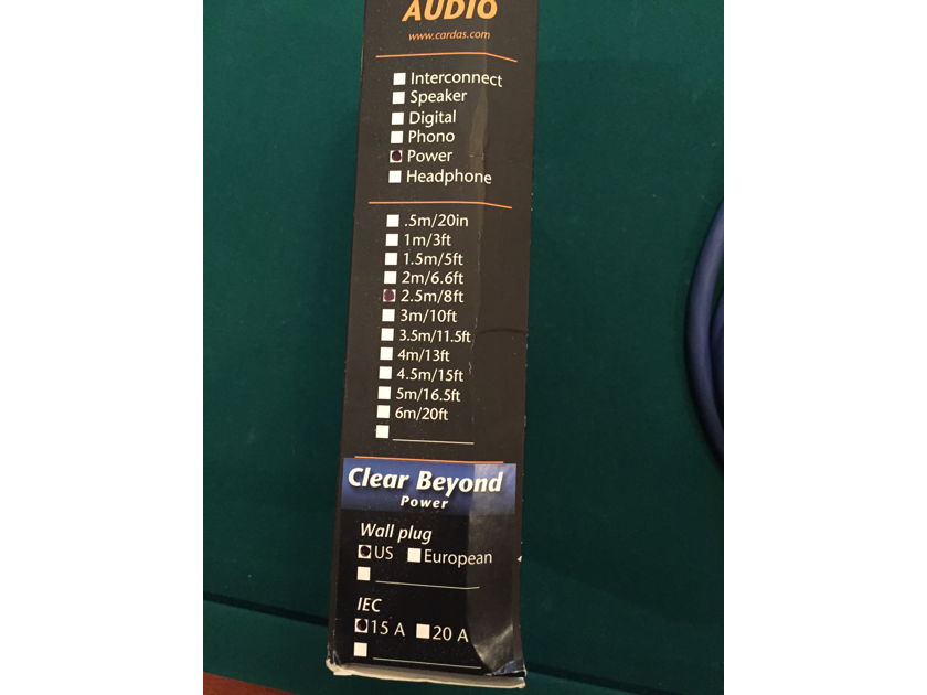 Cardas Audio Clear Beyond 2.5m power cord 15A