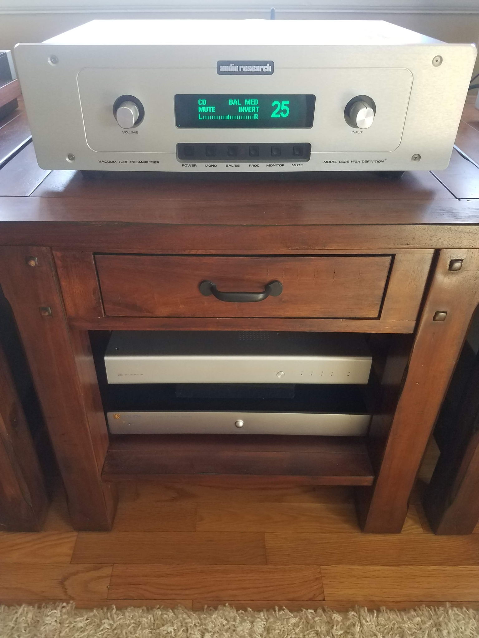 Center Stack: LS26, Schiit Gugnir, & Jolida JD9