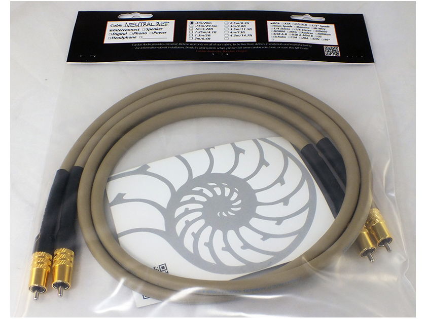 CARDAS Neutral Reference Interconnect Cables: Brand New-In Bag; Full Warranty; 55% Off