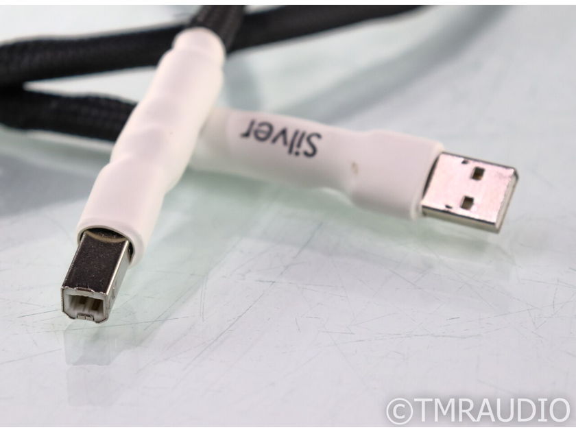 Tellurium Q Silver USB Cable; Single 1.5m Digital Interconnect (31234)
