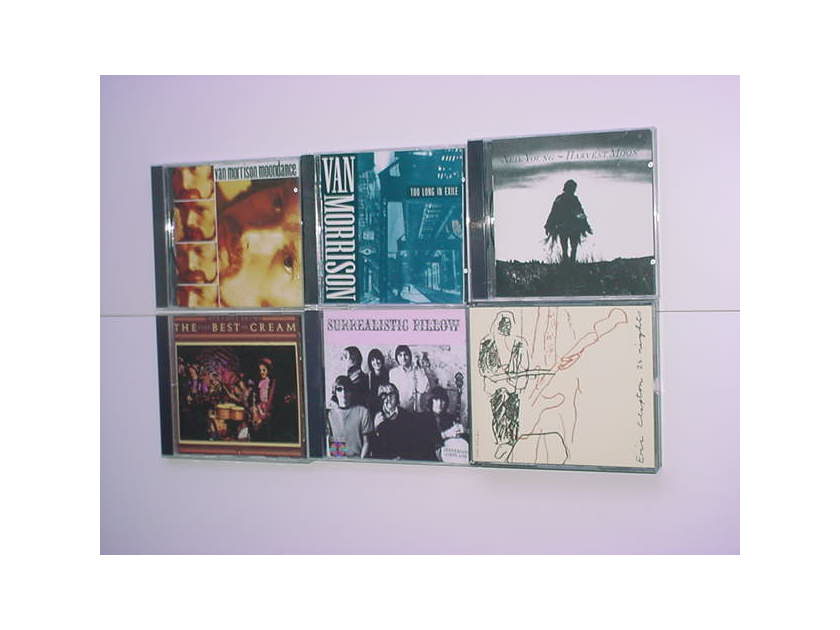 CLASSIC ROCK CD lot of 6 cd's Clapton Cream Neil Young Van Morrison Jefferson Airplane