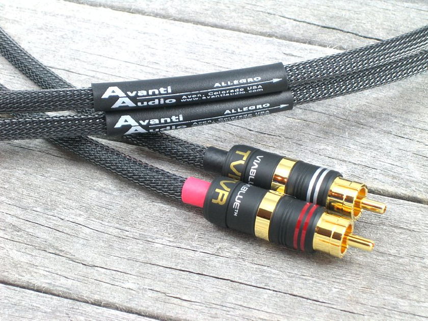 Avanti Audio Allegro Interconnects - 1.5 Meter Analog with ViaBlue RCA's