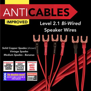 ANTICABLES Level 2 "Performance Series" 9 foot Bi-Wire ...