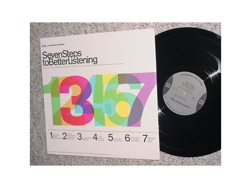 CBS Laboratories Seven Steps to better listening - lp test record in shrink with booklet Achieve best possible sound for any phonograph