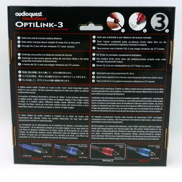 Audoquest Optilink-3 2 meter optical toslink cable new ...