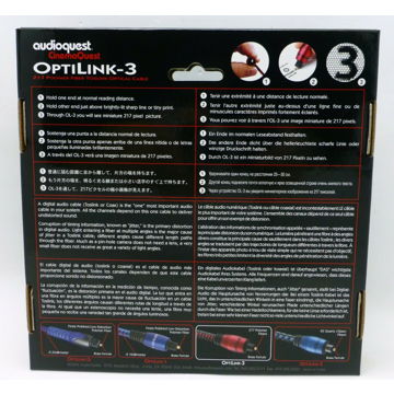 Audoquest Optilink-3 2 meter optical toslink cable new ...
