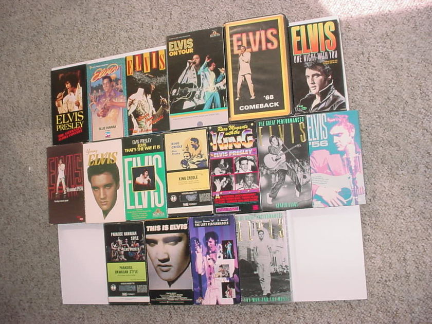 Elvis Presley lot of 17 VHS TAPES SEE PHOTO'S