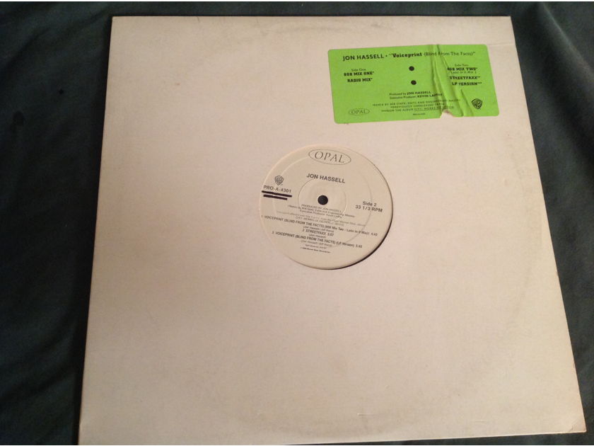 Jon Hassell Voiceprint(Blind From The Facts) Opal Records Promo 12 Inch EP