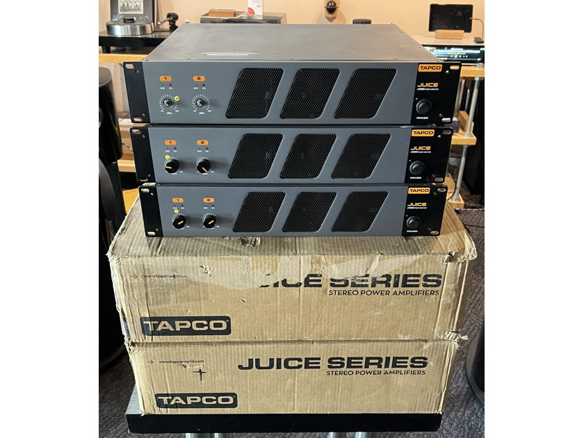 Tapco Juice J-2500, 575 watts into 8 ohms stereo 5pcs XLR, RCA and quite a deal !