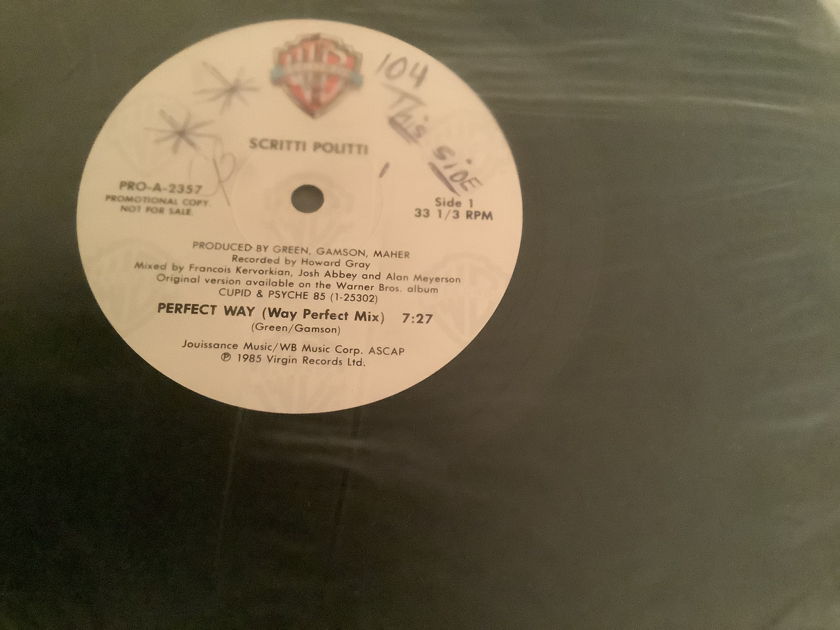 Scritti Politti Warner Brothers Records Promo 12 Inch  Perfect Way(Way Perfect Mix)