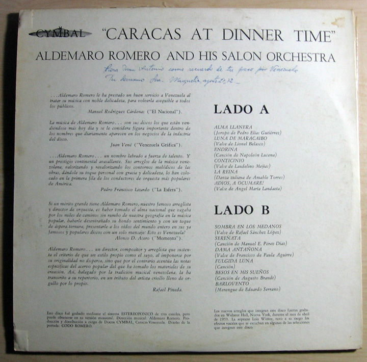 Aldemaro Romero And His Salon Orchestra - Caracas At Di... 2