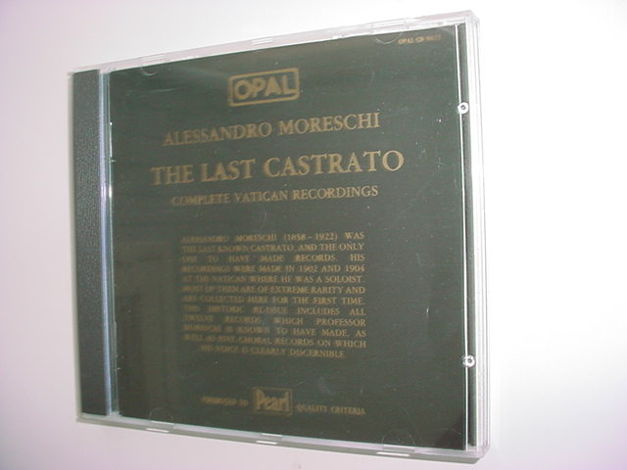 CD Alessandro Moreschi the last Castrato complete vatic...