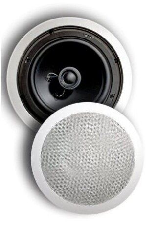 Totem Mask 8 In Ceiling Speakers; White Pair (New) (26253)