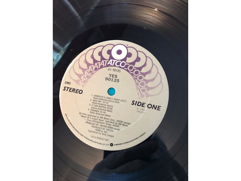 1983 Yes ‎– 90125 LP Record Vinyl – 90125 1  1983 Yes ‎– 90125 LP Record Vinyl – 90125 1