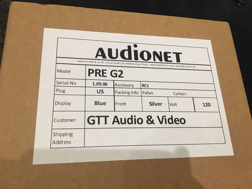 New Price!  Audionet PRE G2 linestage preamplifier