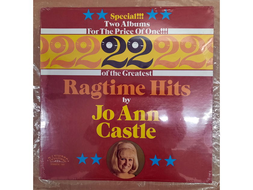 Jo Ann Castle - 22 Great Ragtime Hits 1977 SEALED ORIGINALVINYL LP Ranwood R-7007