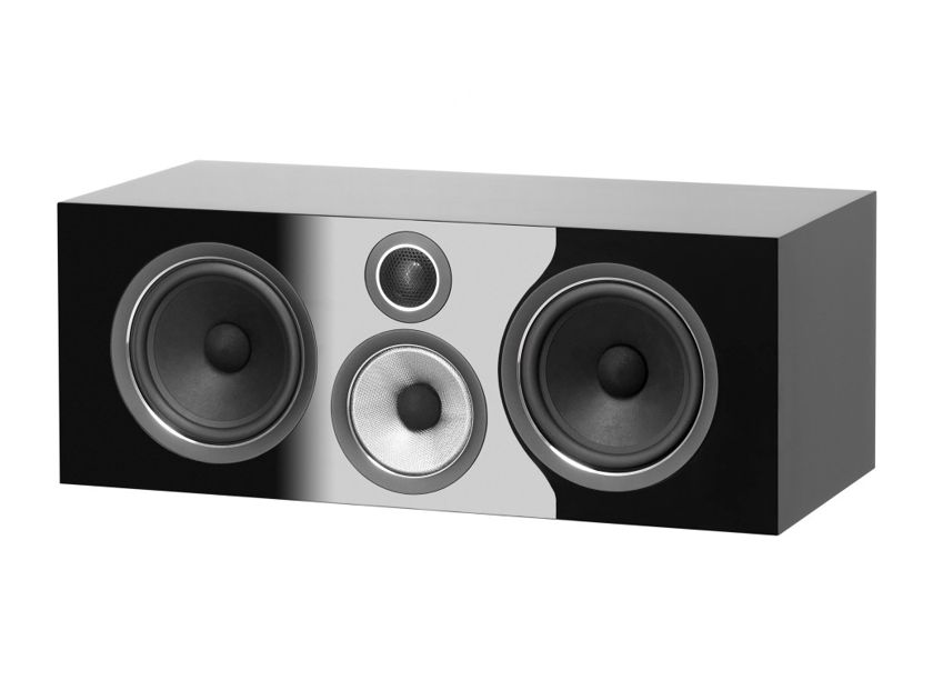 Pair of B&W (Bowers & Wilkins) 702 S2 with HTM7 S2 Center channel. Gloss black