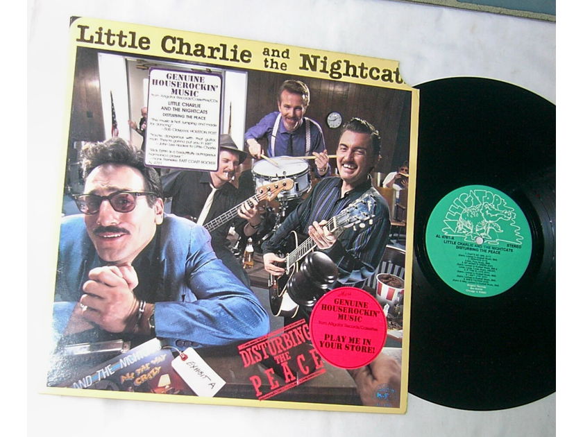 LITTLE CHARLIE & THE NIGHTCATS - DISTURBING THE PEACE - RARE ORIG 1988 BLUES LP