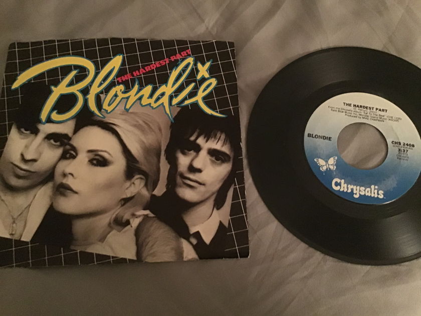 Blondie 45 With Picture Sleeve Vinyl NM  The Hardest Part/Sound A Sleep