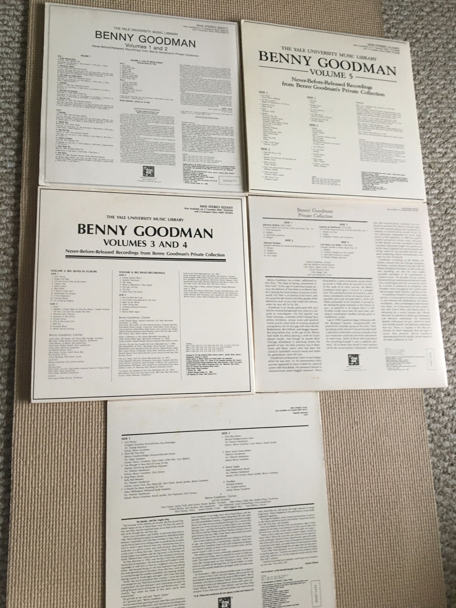 MHS Benny Goodman lot of 4 double Lp records  Plus 1 si... 3