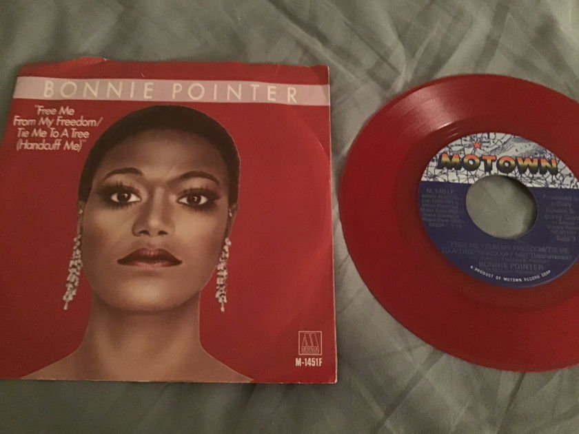 Bonnie Pointer Free Me From My Freedom Red Vinyl 45 With Picture Sleeve Vinyl NM