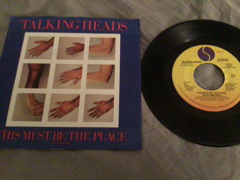 Talking Heads Promo Mono/Stereo 45 With Picture Sleeve  This Must Be The Place( Naive Melody