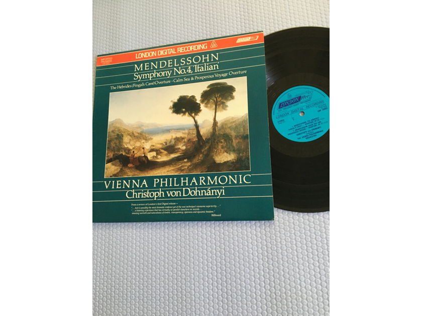 London digital Mendelssohn Vienna Philharmonic  Christoph Von Dohnanyi symphony no4 Italian lp