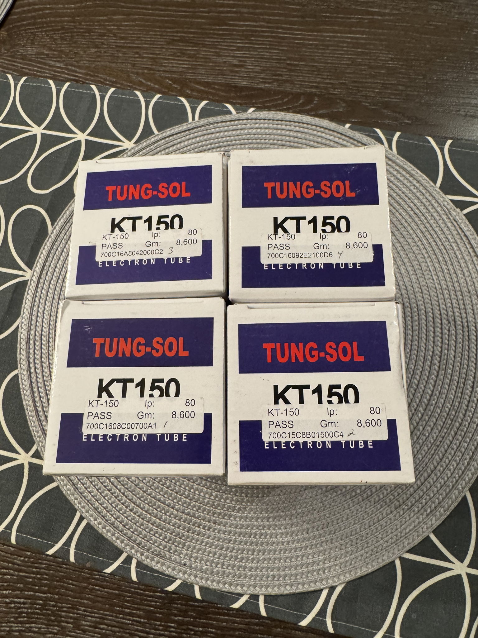 Tung-Sol KT150 matched quad