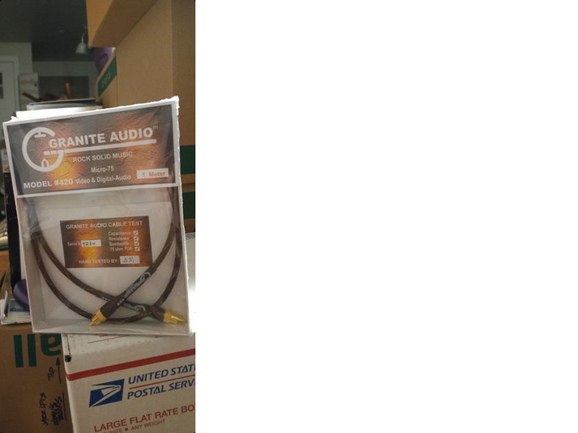 GRANITE AUDIO Micro-75 model # 420 Video and Digital-Audio Interconnect BRAND NEW the BEST of the BEST $349