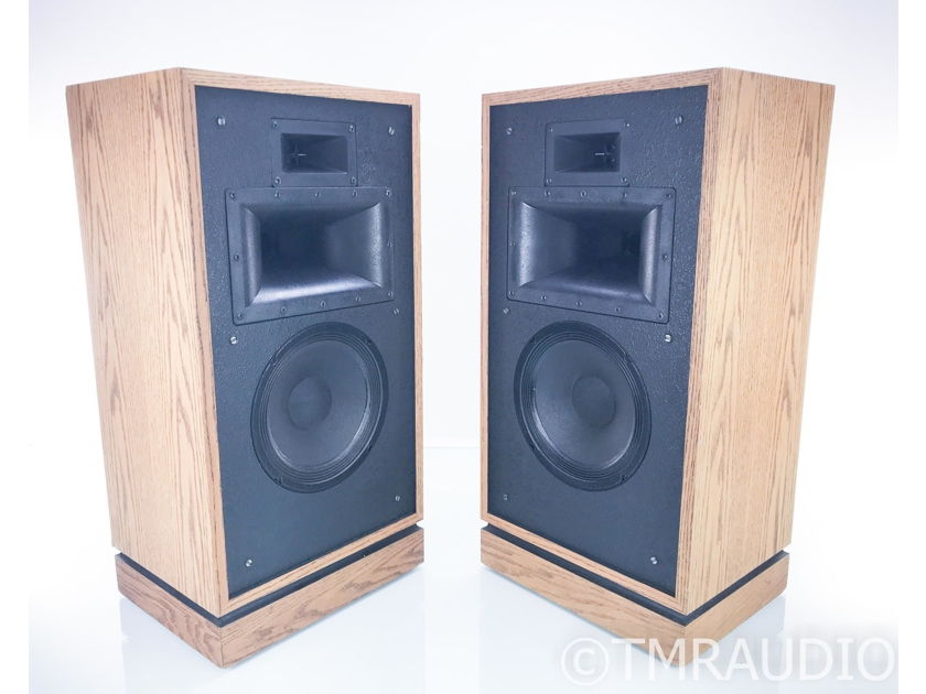 Klipsch Quartet Vintage Floorstanding Speakers; Oak Pair; Upgraded (17594)