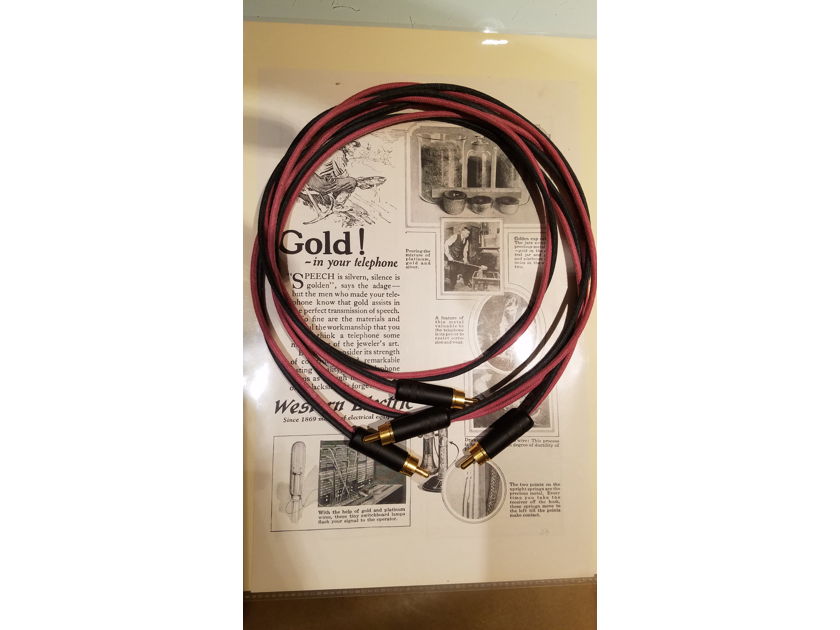 Genuine Western Electric KS.13385L-1 16GA Artistic Sounding RCA Interconnect Cables