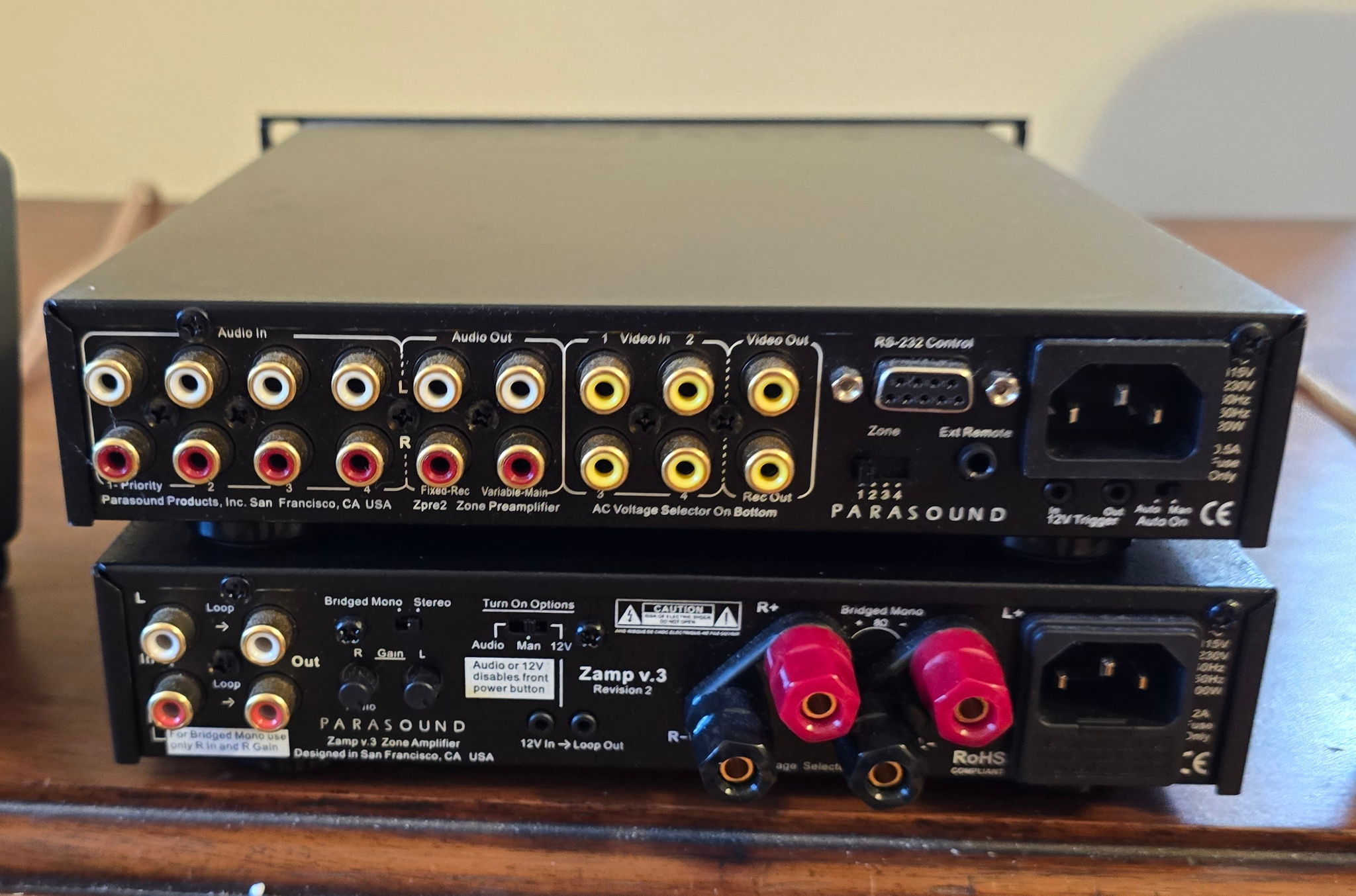 Parasound ZAMP v3 Amp & Zpre Zone Pre-AmpPre 4