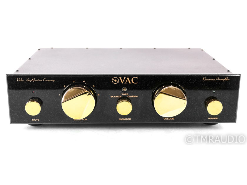 VAC Renaissance MK1 Stereo Tube Preamplifier; MM / MC Phono; Black & Gold (35748)