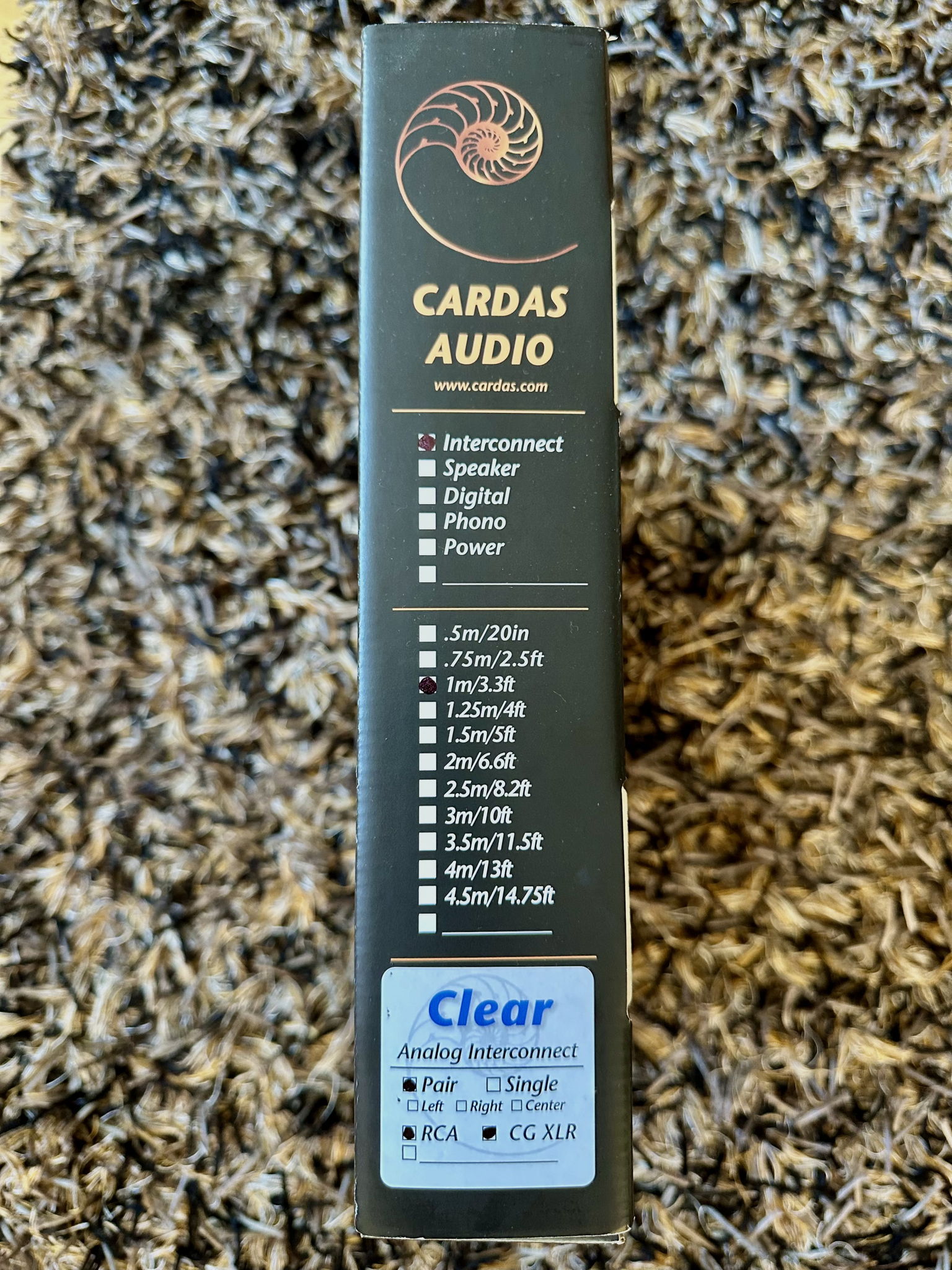 Cardas Audio Clear Interconnect (Pair)1.0m RCA to XLR 2