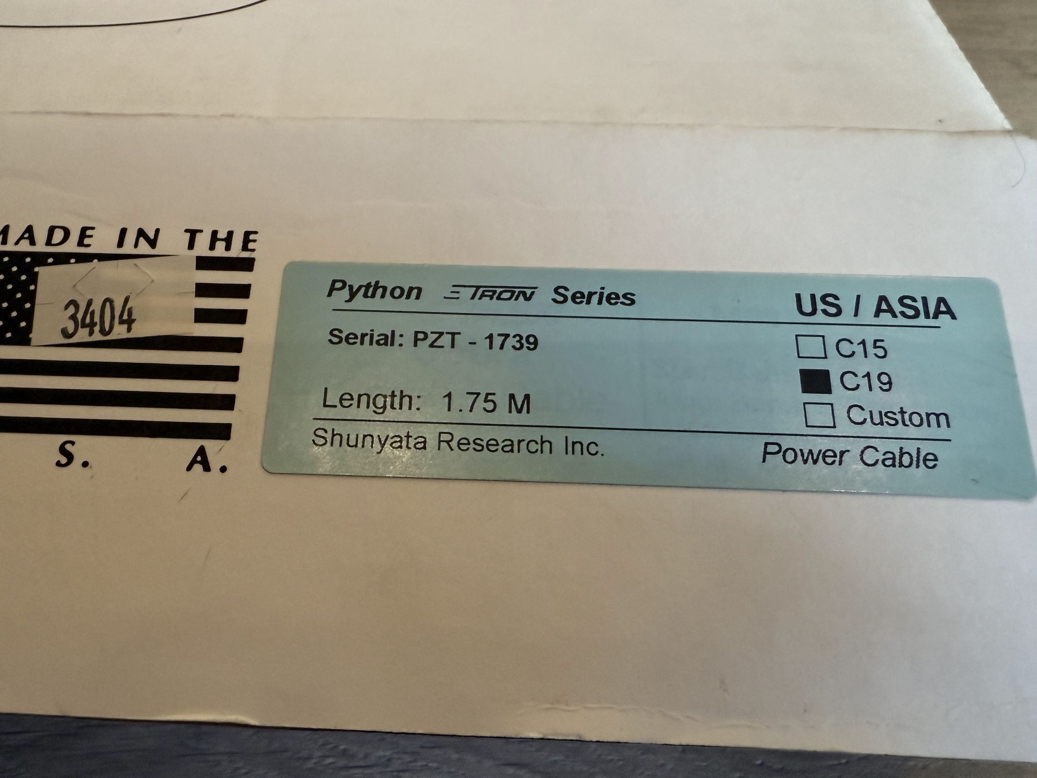 Shunyata Research Zi-Tron Zitron Python Serial 1739 1.7... 7