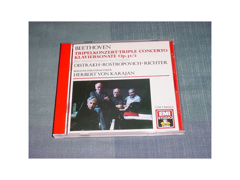 BEETHOVEN Oistrakh Herbert Von Karajan Tripelkonzert Triple concerto Klaviersonate op 31/2 cd