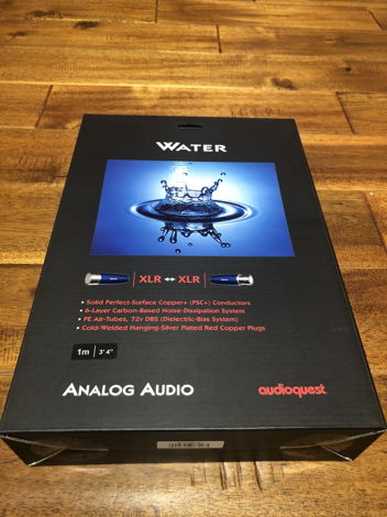 AudioQuest Water XLr  1m  Pair BRAND NEW in box