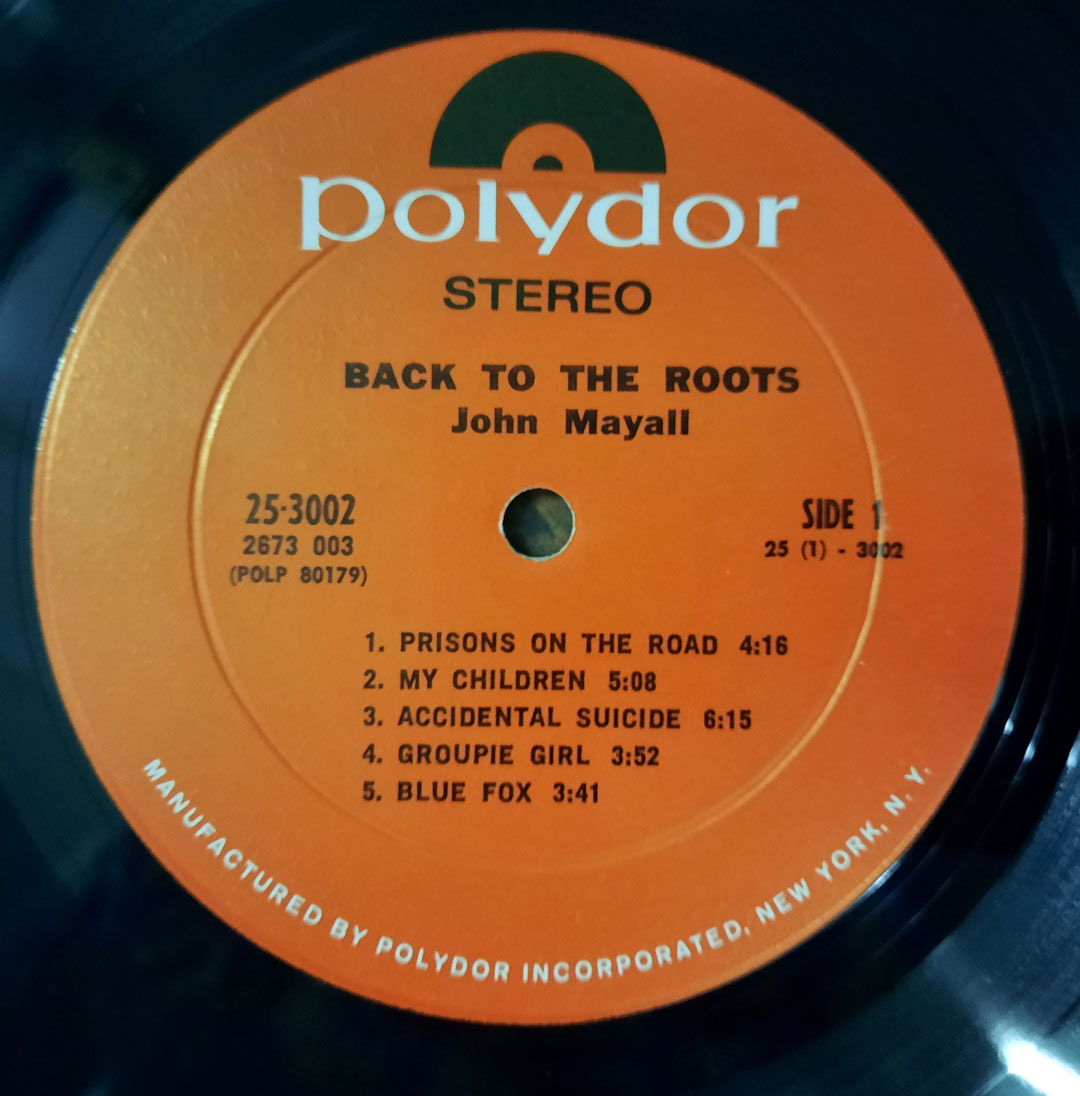 John Mayall - Back To The Roots 1971 VG ORIGINAL VINYL ... 7