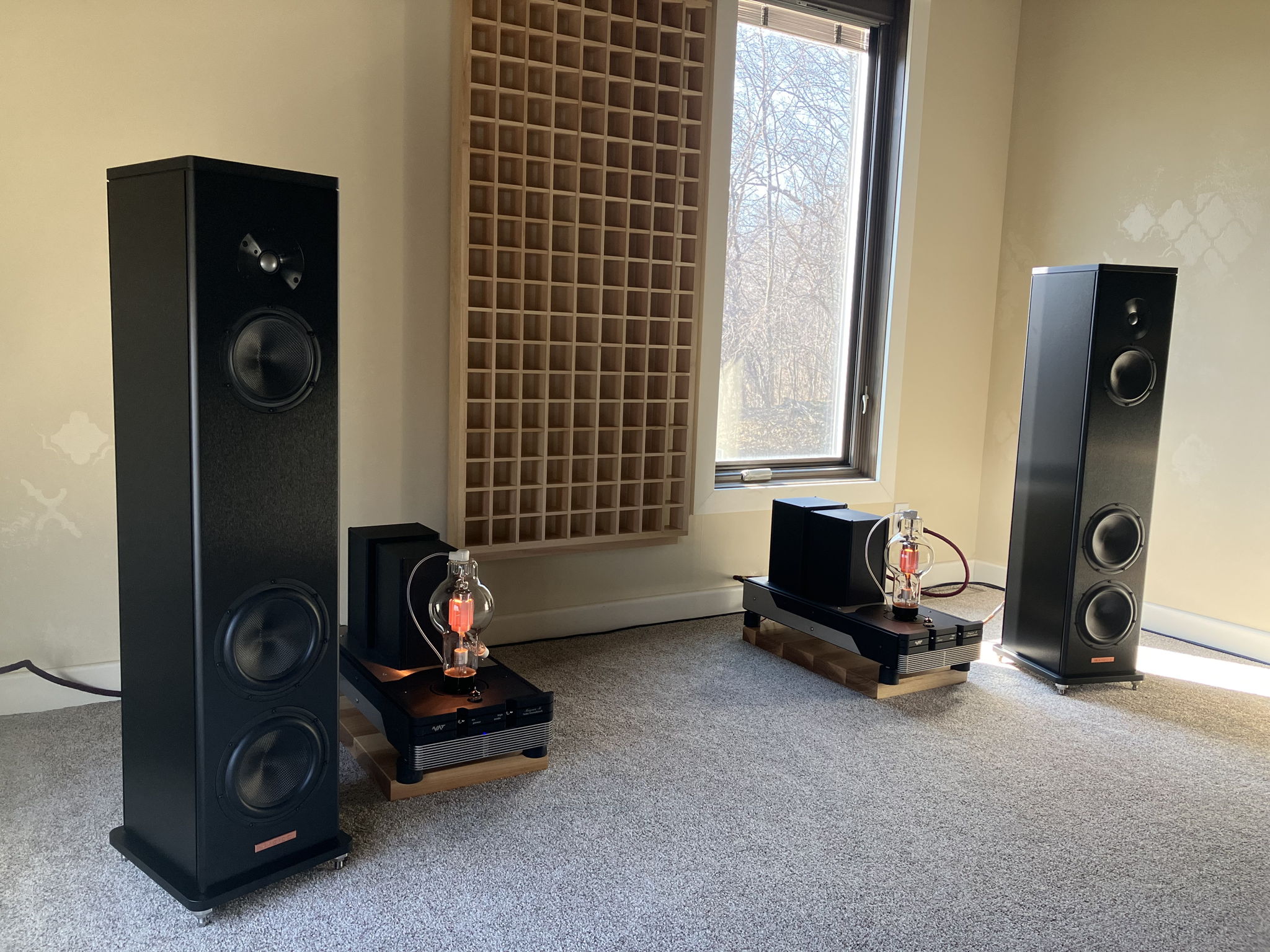 Magico A3 speakers with NAT Audio Magma M HRS mono blocks