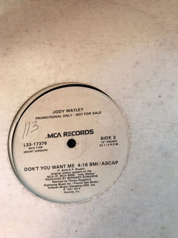 PROMO 1987 MINT-EXC Jody Watley – Don't You Want Me PRO...