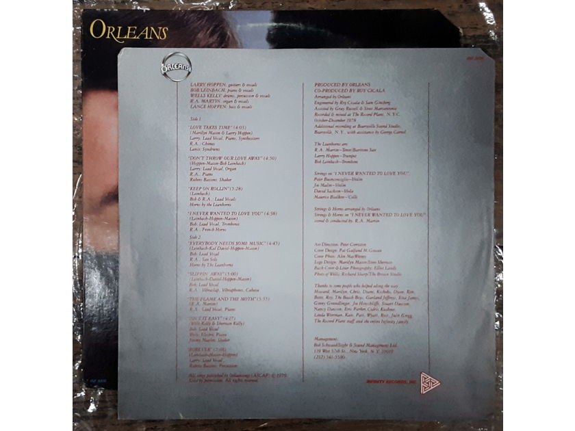 Orleans - Forever NM VINYL LP 1979 Infinity Records INF-9006