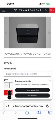 Transparent audio powerbank 6 power conditioner